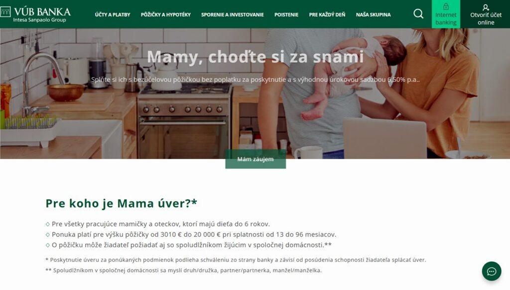 úver na materskej bez príjmu