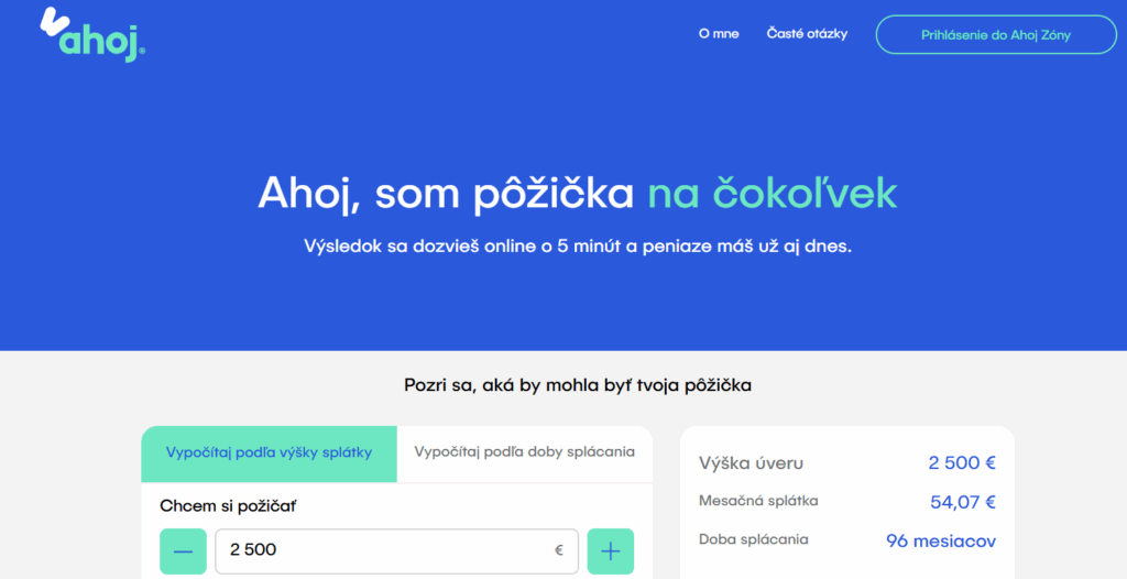 ahoj pozicka