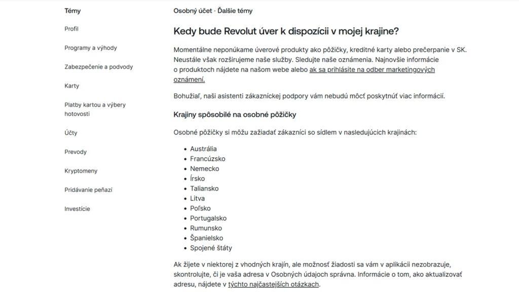 revolut pôžička skúsenosti